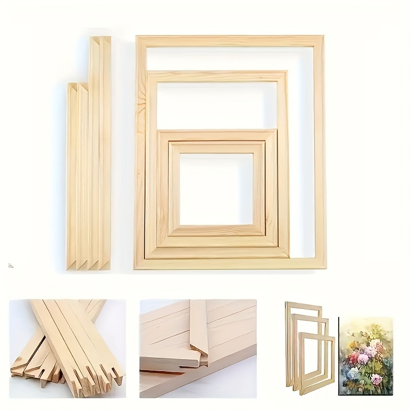 DIY Solid Wood Canvas Frame Kit, 16 x 20 inch Canvas Stretcher Bars Frame,Wooden Frame Kit for Oil Painting,Diamond Painting,Canvas Painting, Paint