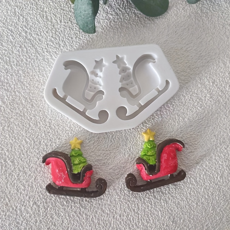  JapanAmStore 3D Christmas Cake Mold Fondant Cake Decorating  Tools Silicone Chocolate Molds for Xmas Holiday Party Candy Baking Mould :  Home & Kitchen