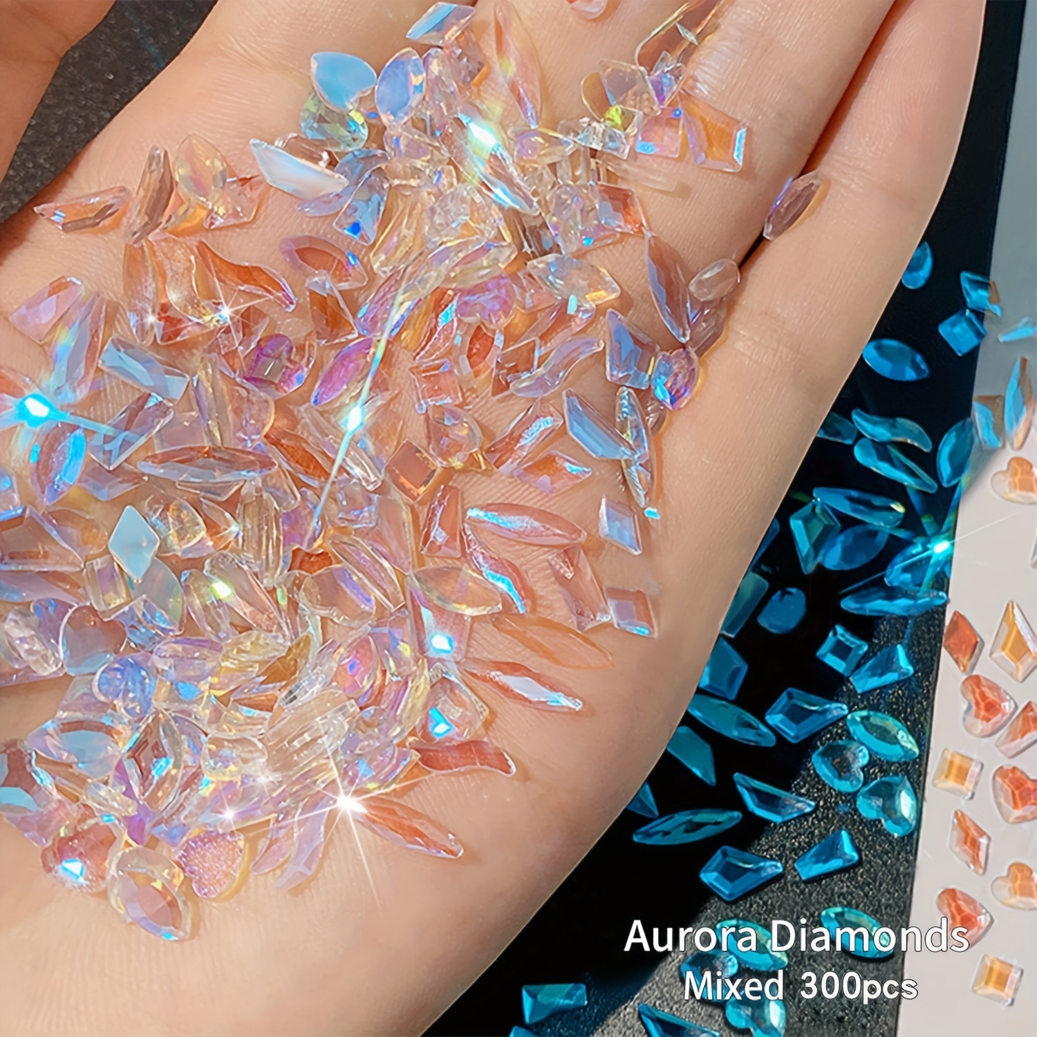 Rhinestones For Nail Art Decoration Foil Kit Nail Gems Crystal AB Clear  Jewels