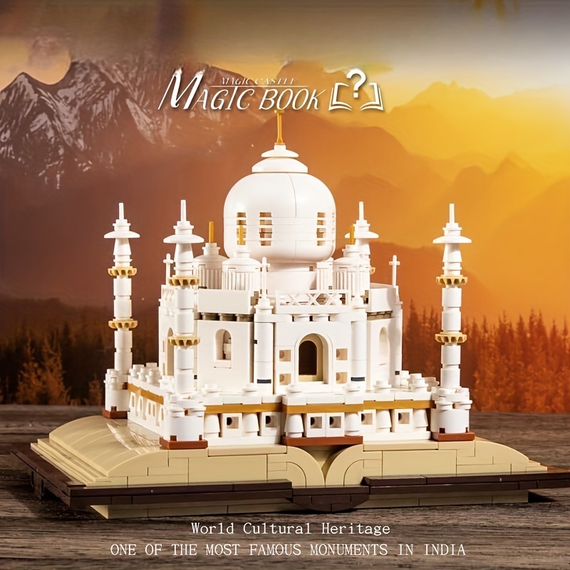 World Large Cities Building Mini Taj Mahal Woodblock Building