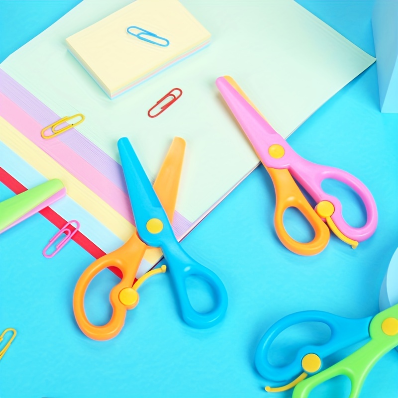 JIALEEY Plastic Kids Design Safety Art Scissors Creative Crafts Scissors Paper S - Default Title