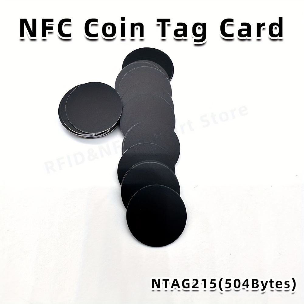 Etiqueta NFC de Proximidad Tipo Moneda RFID 13.56 MHz NTAG215 - Electronilab