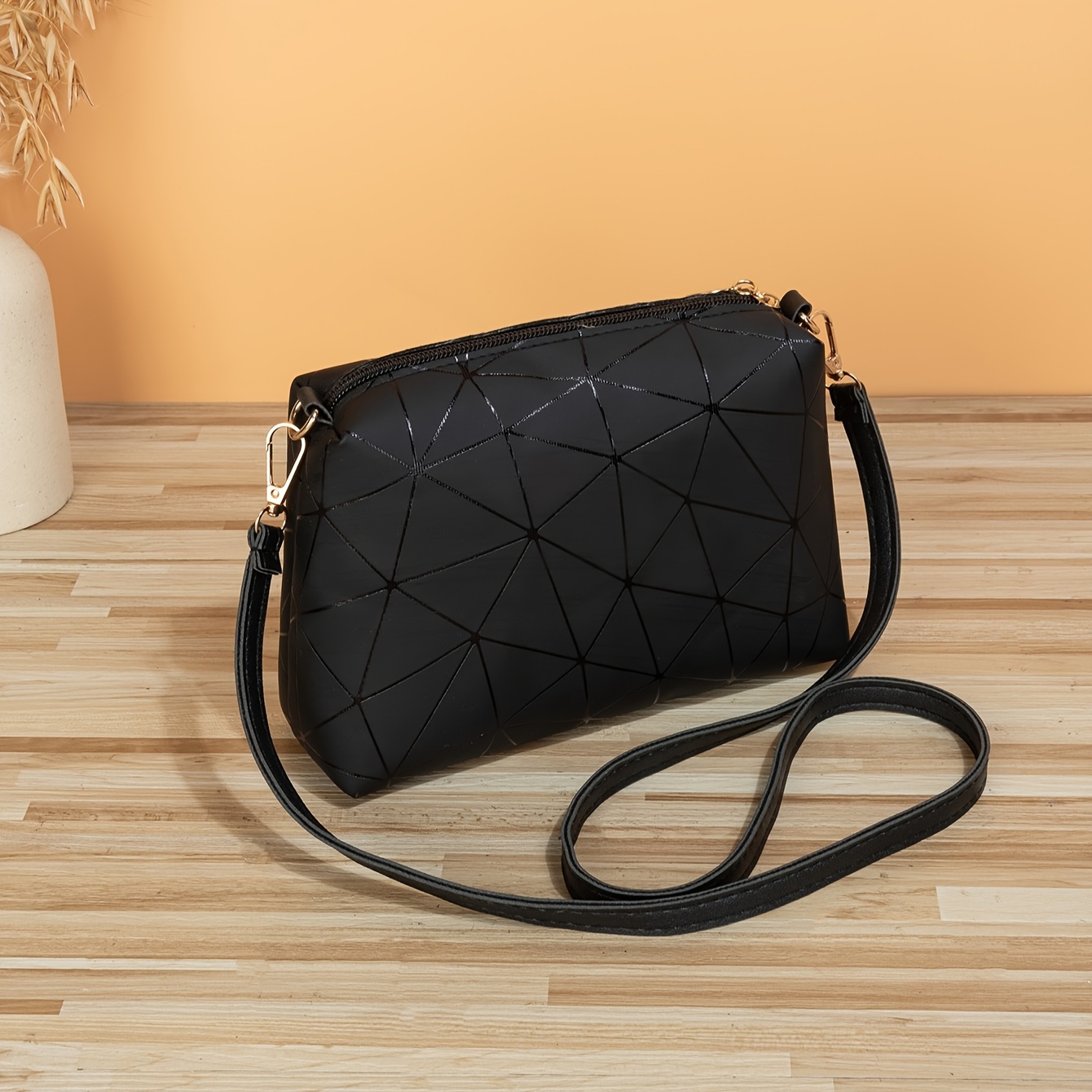 1 Crossbody Bag With Coin Purse, Geometric Pattern Square Bag, Trendy  Shoulder Bag For Women - Temu