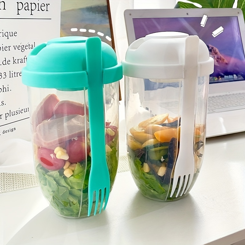 Portable Breakfast Oatmeal Cereal Nut Yogurt Salad Cup Container With Scale  Bento Food Bowl Kitchen Lunch Box Microwave Oven - AliExpress