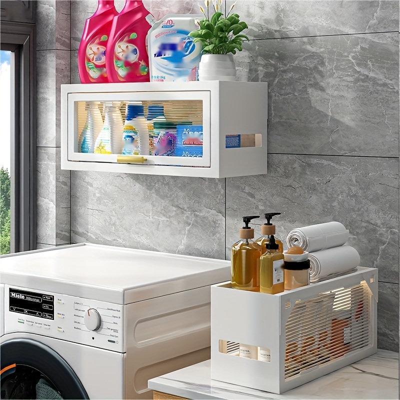 Gabinete de lavadora de 3 capas, estante de lavadora, estante de lavadora,  estante superior universal para lavadora, estante multifuncional para baño