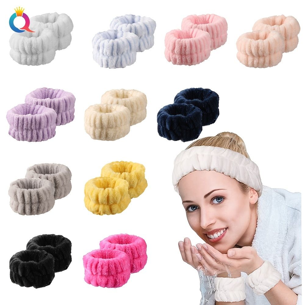 3pcs Solid Color Flannel Hair Band Face Wash Wristband Set Waterproof Hand Wash Wristband Wash Face Headband Hair Ring - Sports & Outdoors - Temu 3pcs Solid Color Flannel Hair Band Face Wash Wristband Set Waterproof Hand Wash Wristband Wash Face Headband Hair Ring - Sports & Outdoors - Temu