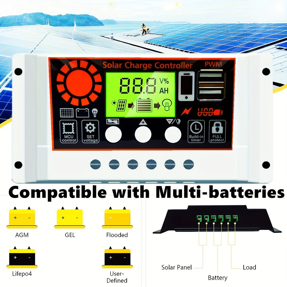 Régulateur de charge solaire MPPT MT3075 12/24V/30A