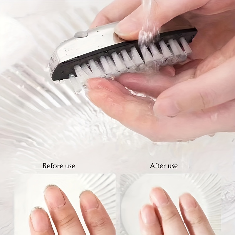 Stainless Steel Nail Brush, Hard Bristle Hand Wash Brushes Nail