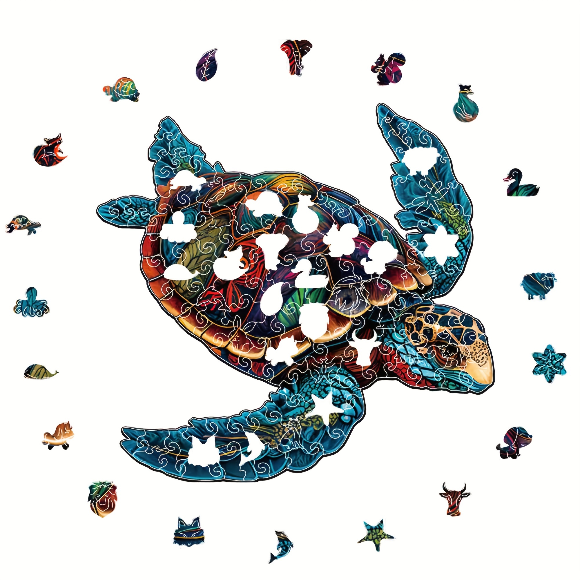 Sea Odyssey: Sea Turtle Wooden Puzzle - Handmade Sea * Art Designed For All  Ages To Unleash Fascinating Family Fun - The Ideal Gift For Sea Tur