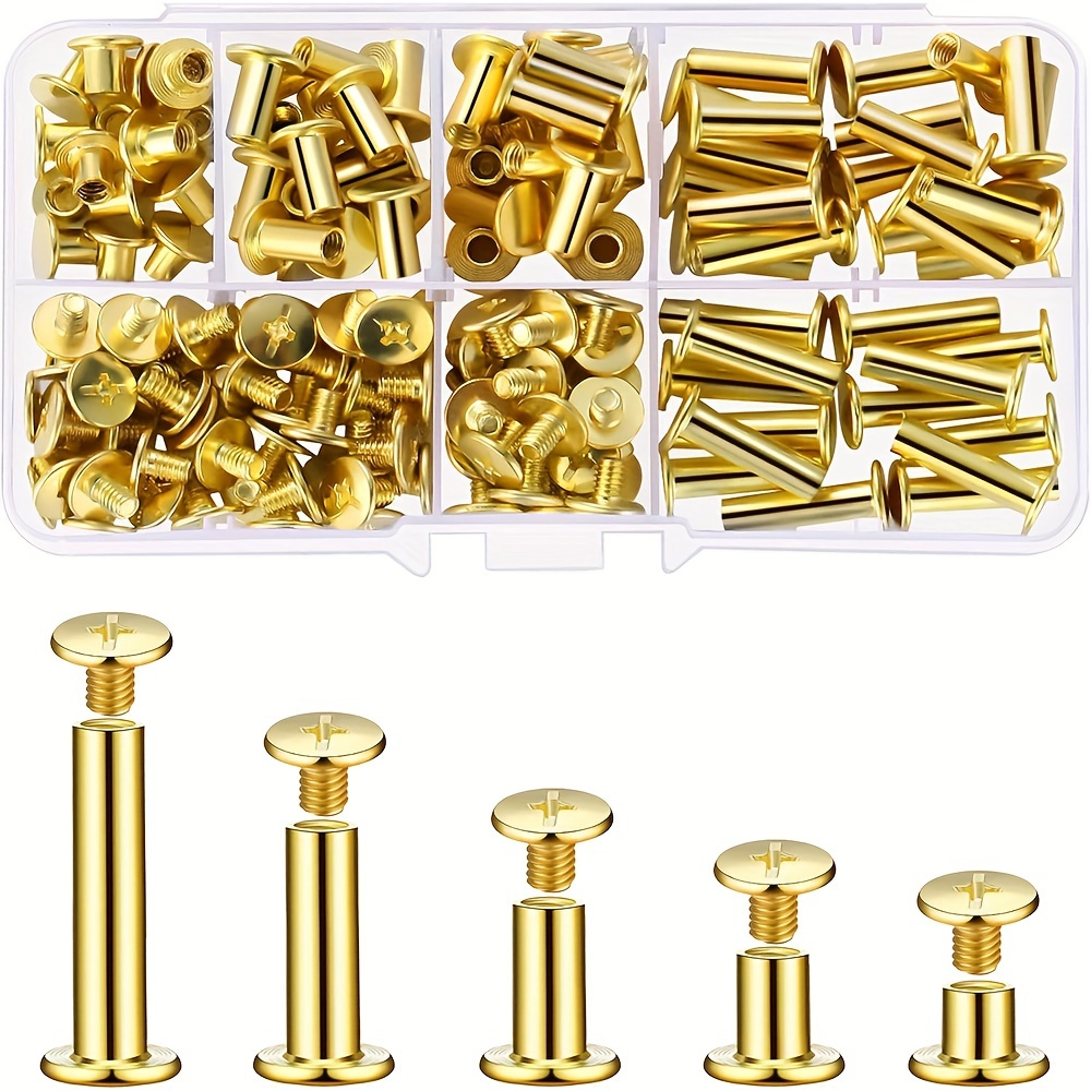 Mixed Colors Round Flat Head Chicago Screws For Leather - Temu Austria