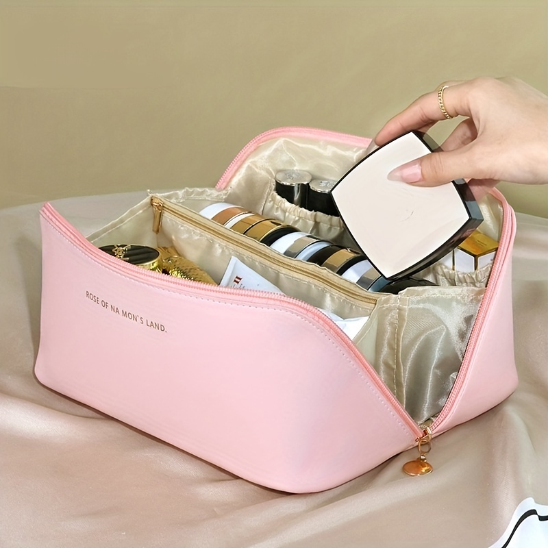 Toiletry Women's Pillow Cosmetic Bag Plaid Makeup Pouch Toiletries