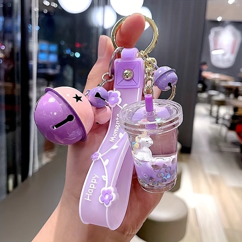 Ice Cream Unicorn Floating Bottle Keychain For Student - Temu