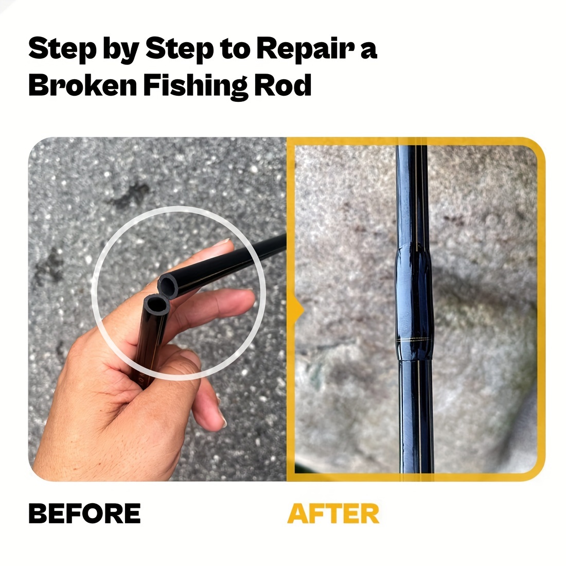 Fishing Rod Repair Kit, Carbon Fiber Sticks, 1mm~10mm*3.94inch For Broken  Fishing Pole, Fishing Gear Accessories