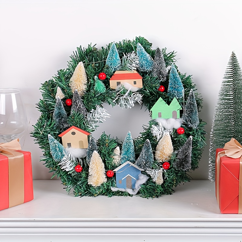 発光クリスマスツリーリース、クリエイティブな小さな家の吊り下げ飾り