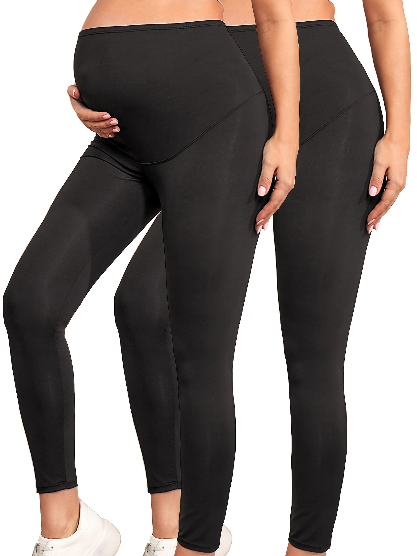 Leggings de grossesse ajustables en coton doux pour femme enceinte,  pantalon de grande taille, vêtements taille haute, nouveau