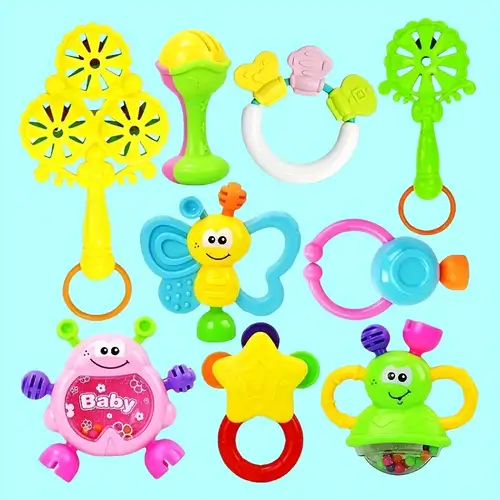 Baby Teething Ring Rattle Soothing Cloth Crib Hanging Doll - Temu Canada
