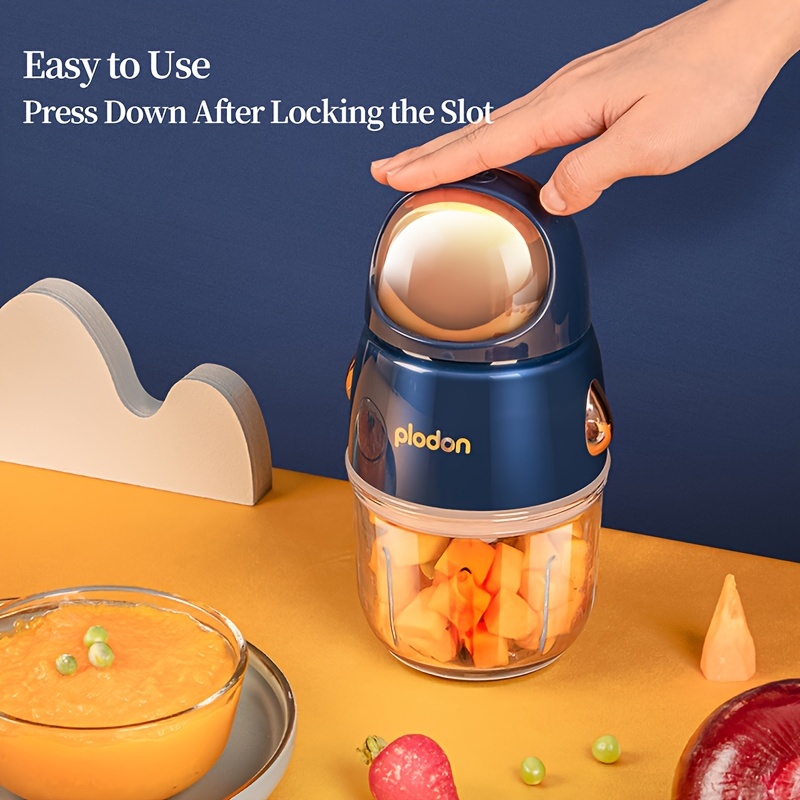 Food Maker Mini Cute and Small Food Processor Puree Blender Grinder Chopper  1.2 Cup Glass Bowl with 6 Blade Electric Small Household Multifunctional  Mincer For Garlic, Stirring, And Complementary Food