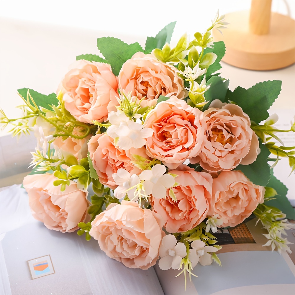 Silk Peony Rose Bouquet Small Fake Flowers For DIY Home, Garden, Party,  Wedding Decoration From Yutougui, $15.84