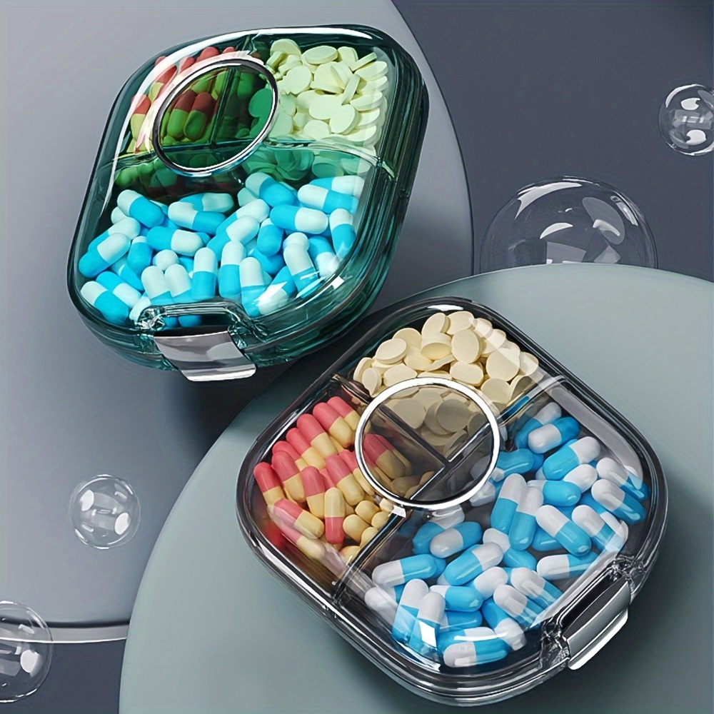 Mini Portable Plastic Medicine Box, Lightweight Simple Pill Organizer,  Carry-On Travel Accessories