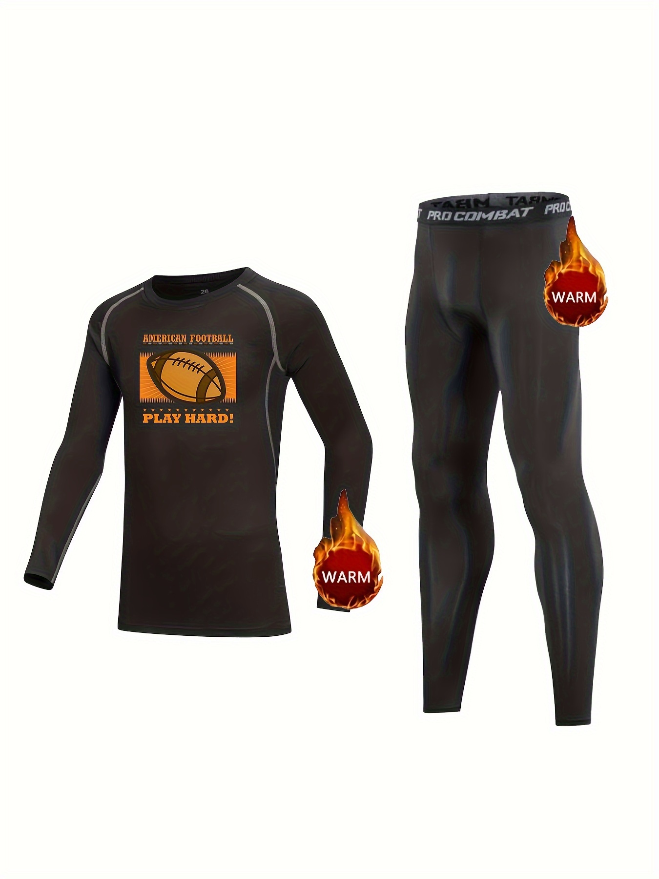 Youth Boys Girls Thermal Compression Pants Long Sleeve - Temu Canada