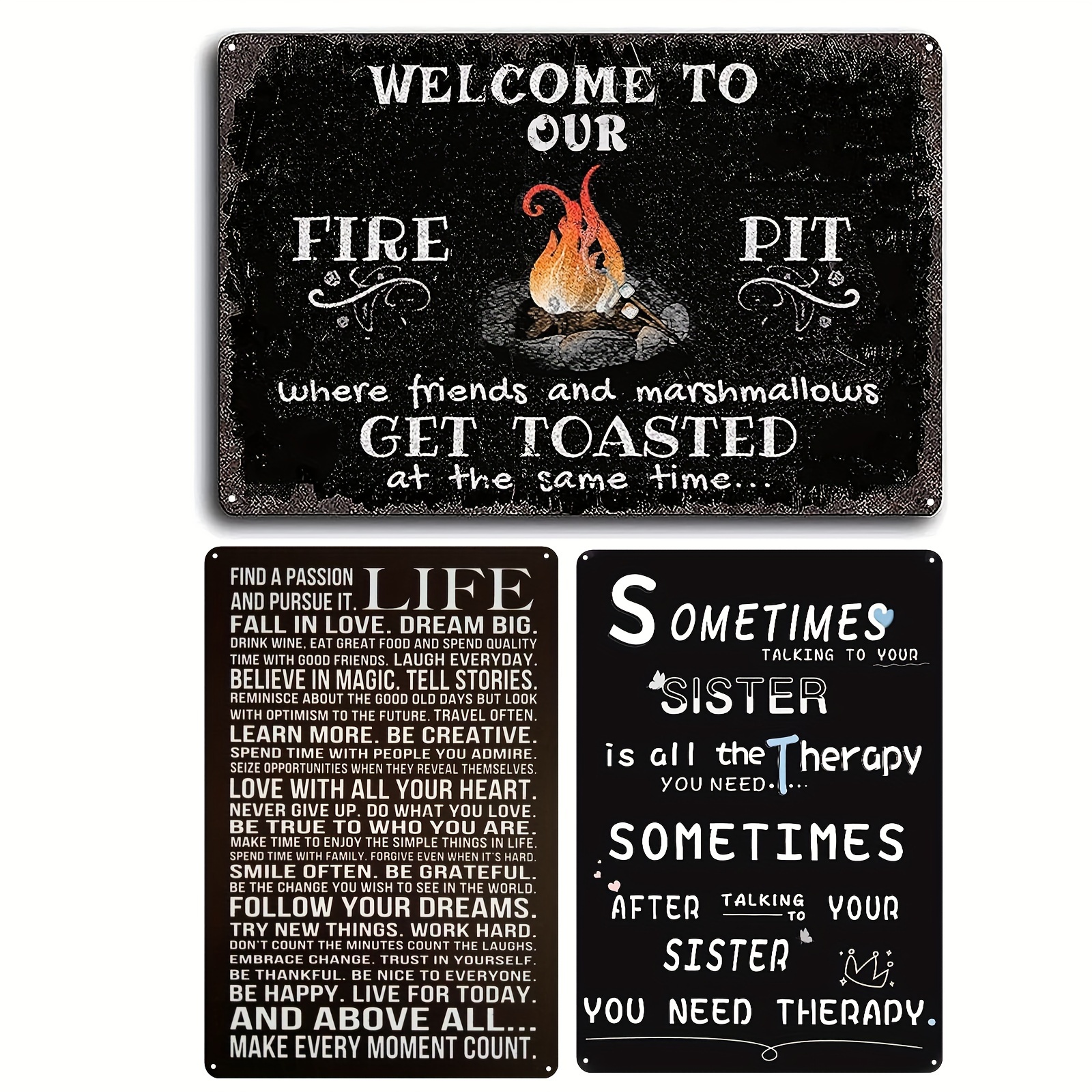 Welcome Fire Sign Creative Tin Sign Funny Novelty Metal Sign - Temu