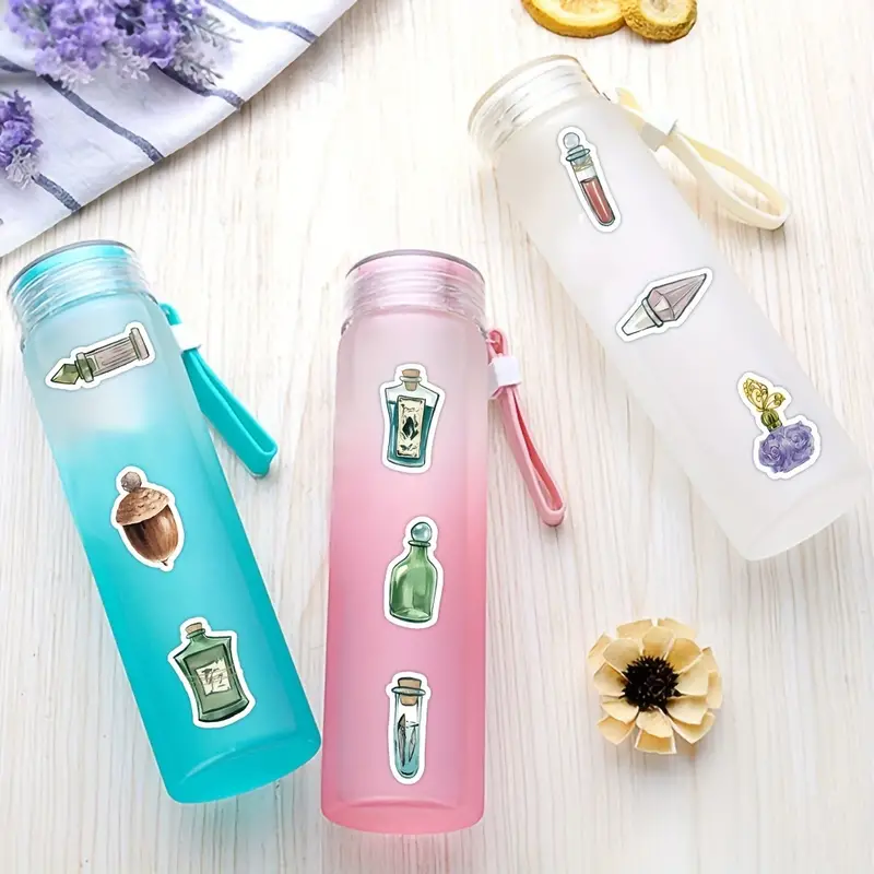 Aesthetic Anime Stickers Pack, Perfume Bottle Stickers For Water Bottle,  Laptop, Suitcase, Bicycle, Notebooks, Skateboard, Scrapbook, Waterproof  Kawaii Magic Potion Bottle Stickers - Temu