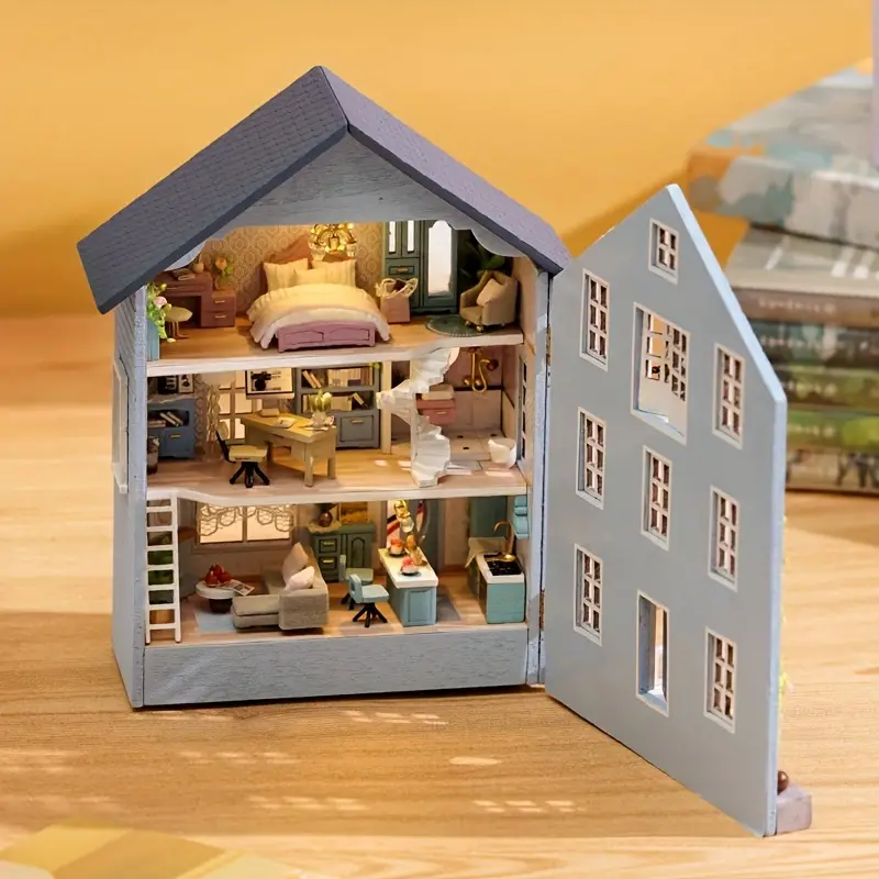 1pc Maison De Poupée Miniature Avec Kit De Meubles Modèle De - Temu Belgium