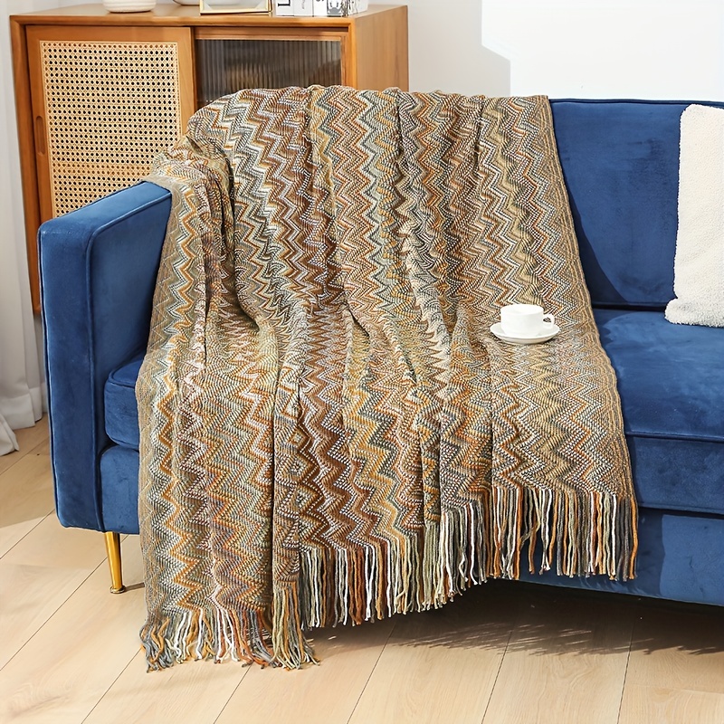 Gold throw blanket for sofa hot sale