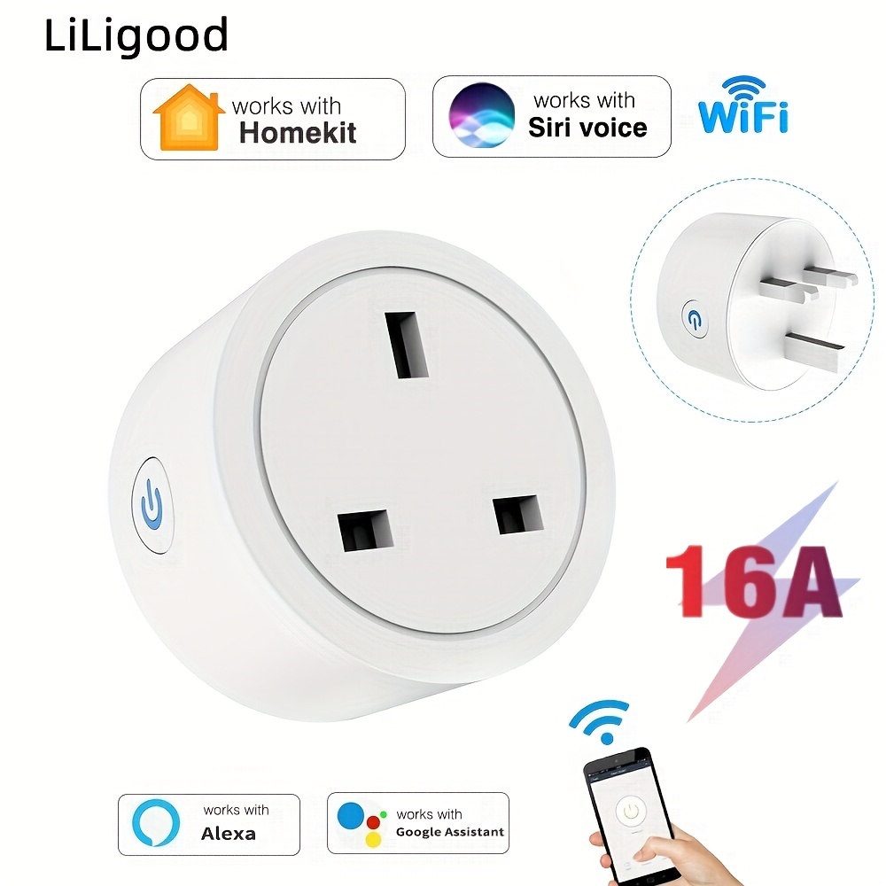 Uk 16a Smart Plug For Homekit Electrical Outlets With Wifi Siri