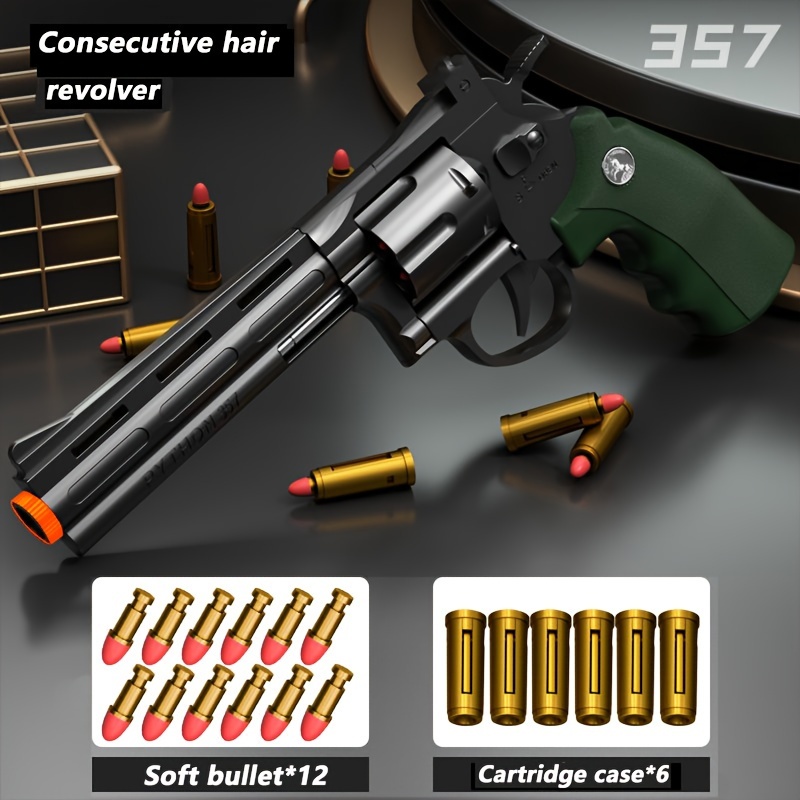 Long Revolver Cap Gun Pistol(containing 6 Bullets And 12 Soft Bullets) 5 ebadf08c8b0392ca127f8bc259750f41