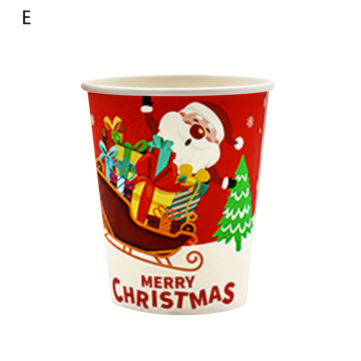 Christmas Series Disposable Paper Coffee Cups Suitable For - Temu