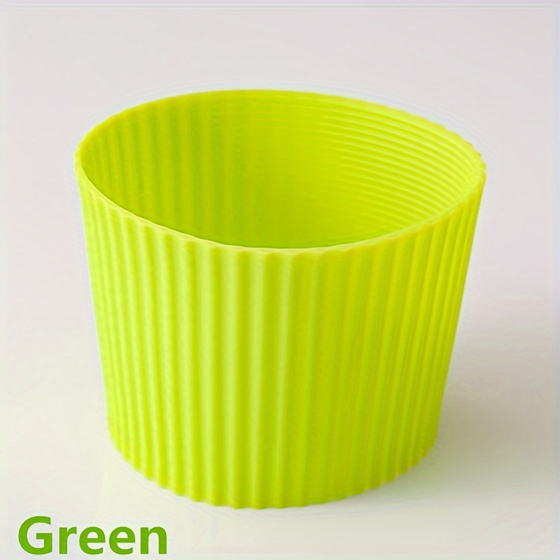 Silicone Cup Sleeve Reusable Non-slip Heat Insulation Colored