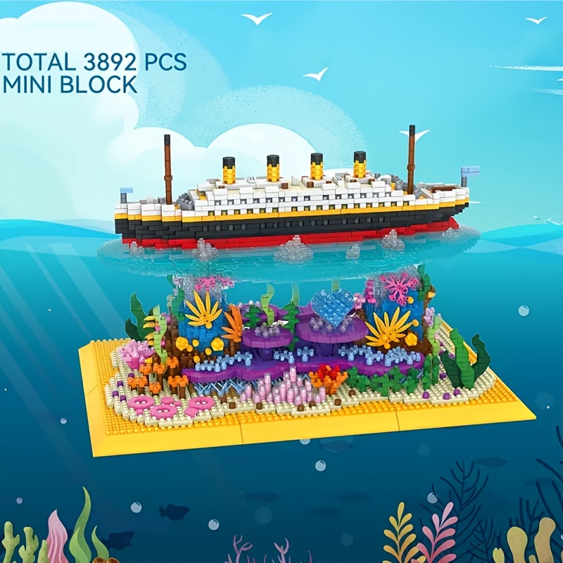 Sovradimensionato Senza Luci Building Blocks Modello Fai-da-te Modello Di  Nave Da Crociera Titanic Barca Grande Camino Dritto Arancione, Acquista  Ora Per Offerte A Tempo Limitato