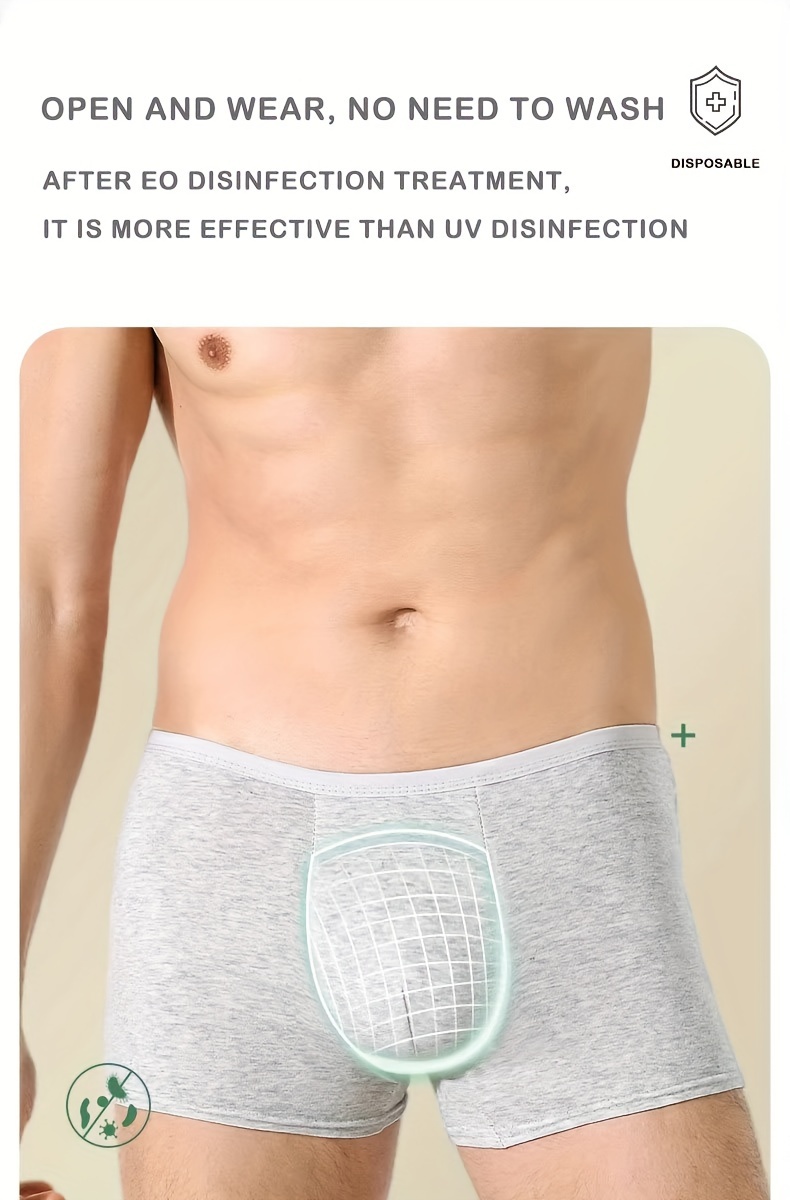 Men's Disposable Underwear Travel Boxers Briefs Portable - Temu