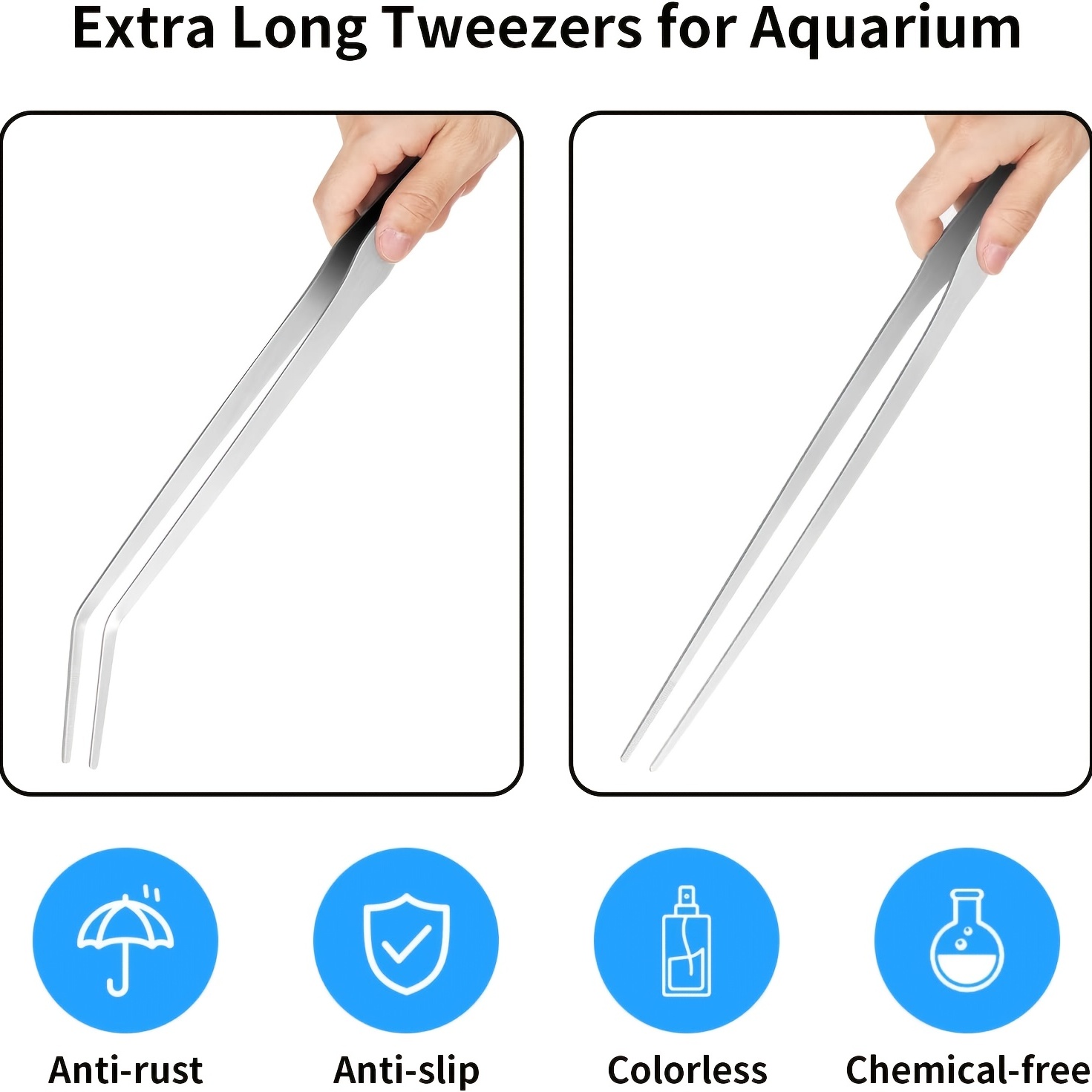 Stainless Steel Feeding Tongs And Aquarium Tweezers - Temu