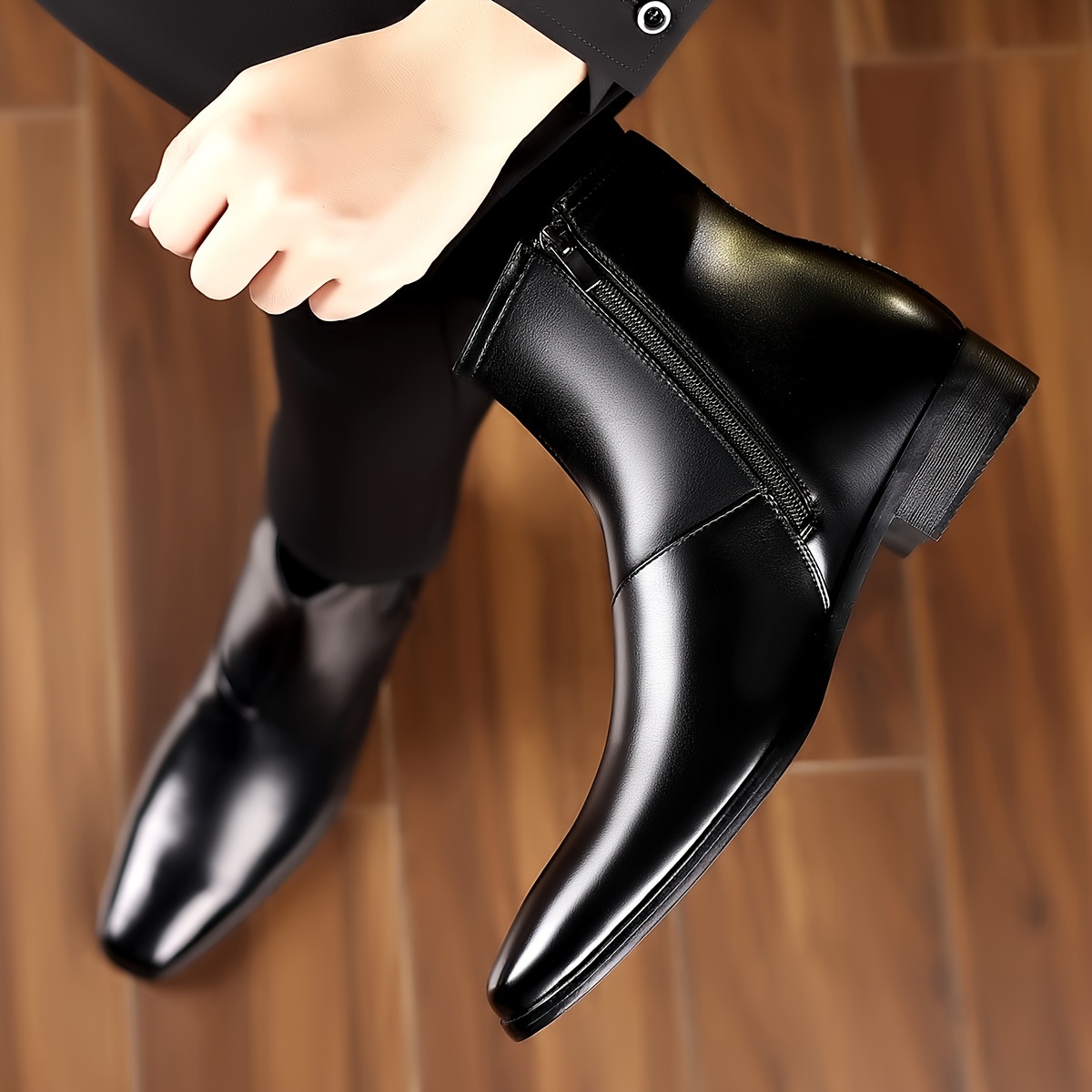 mens formal leather boots