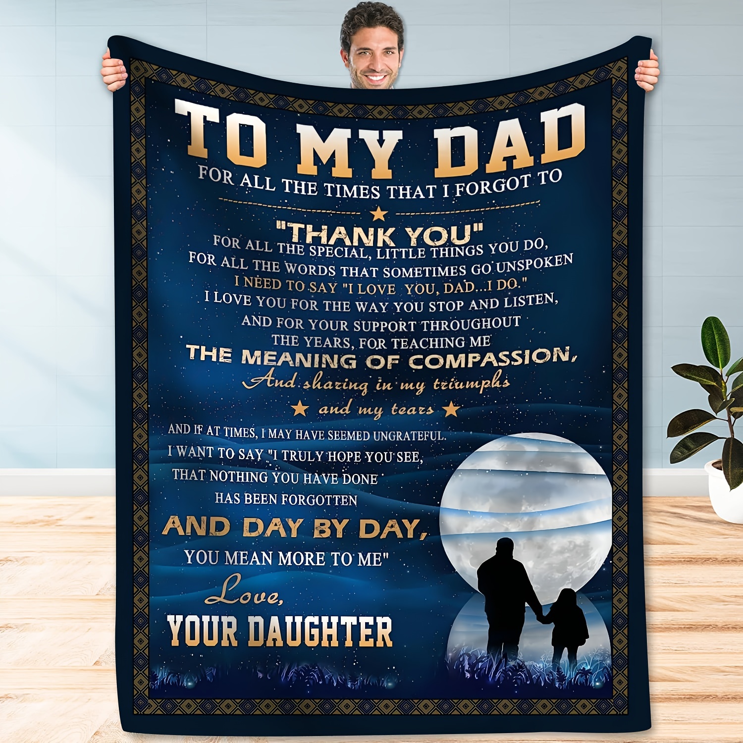 

Fleece Blanket For Dad - 's Day , And Blanket,