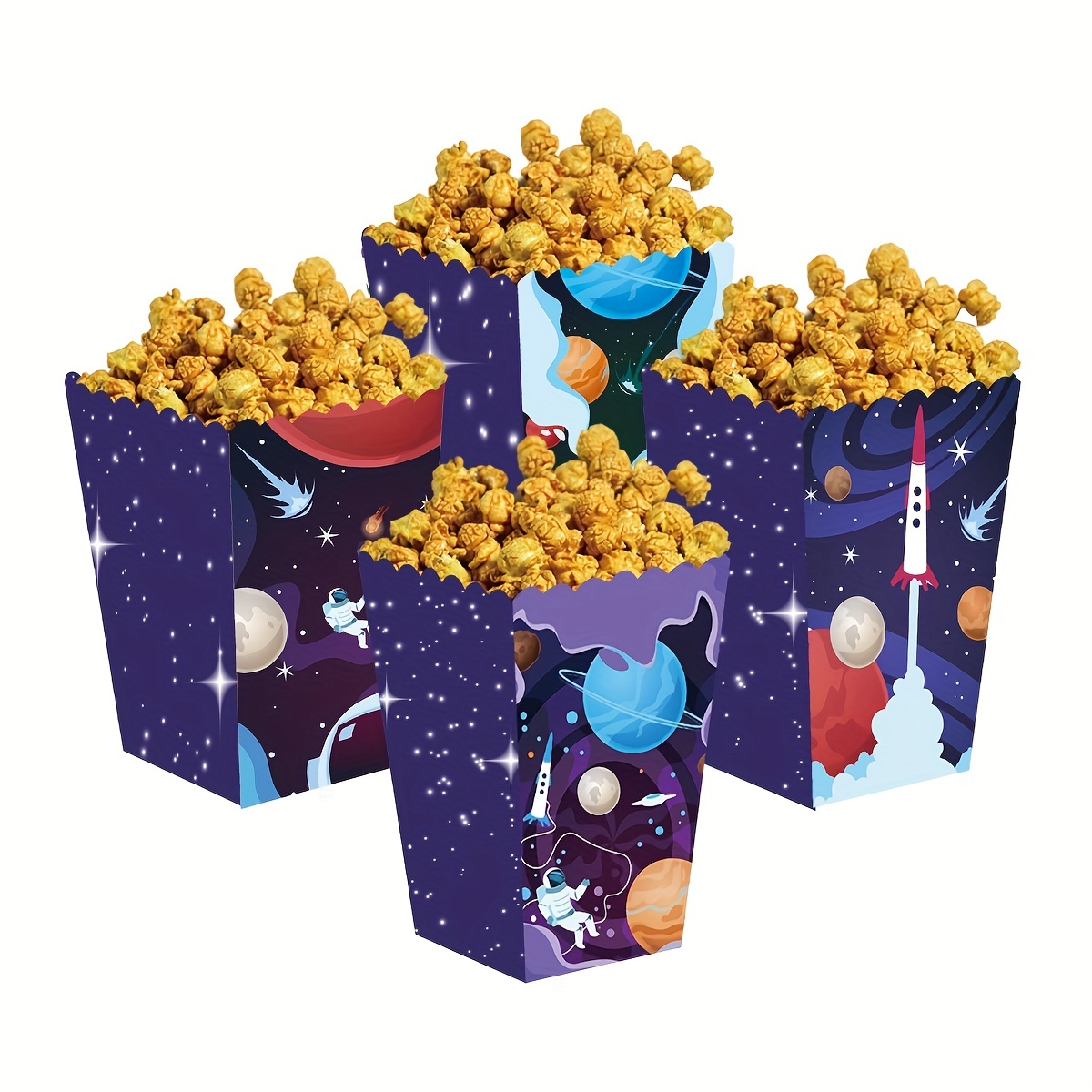 Cajas de palomitas de maíz de oro rosa, mini caja de papel para palomitas  de maíz, contenedor de cartón para palomitas de maíz para fiestas, paquete