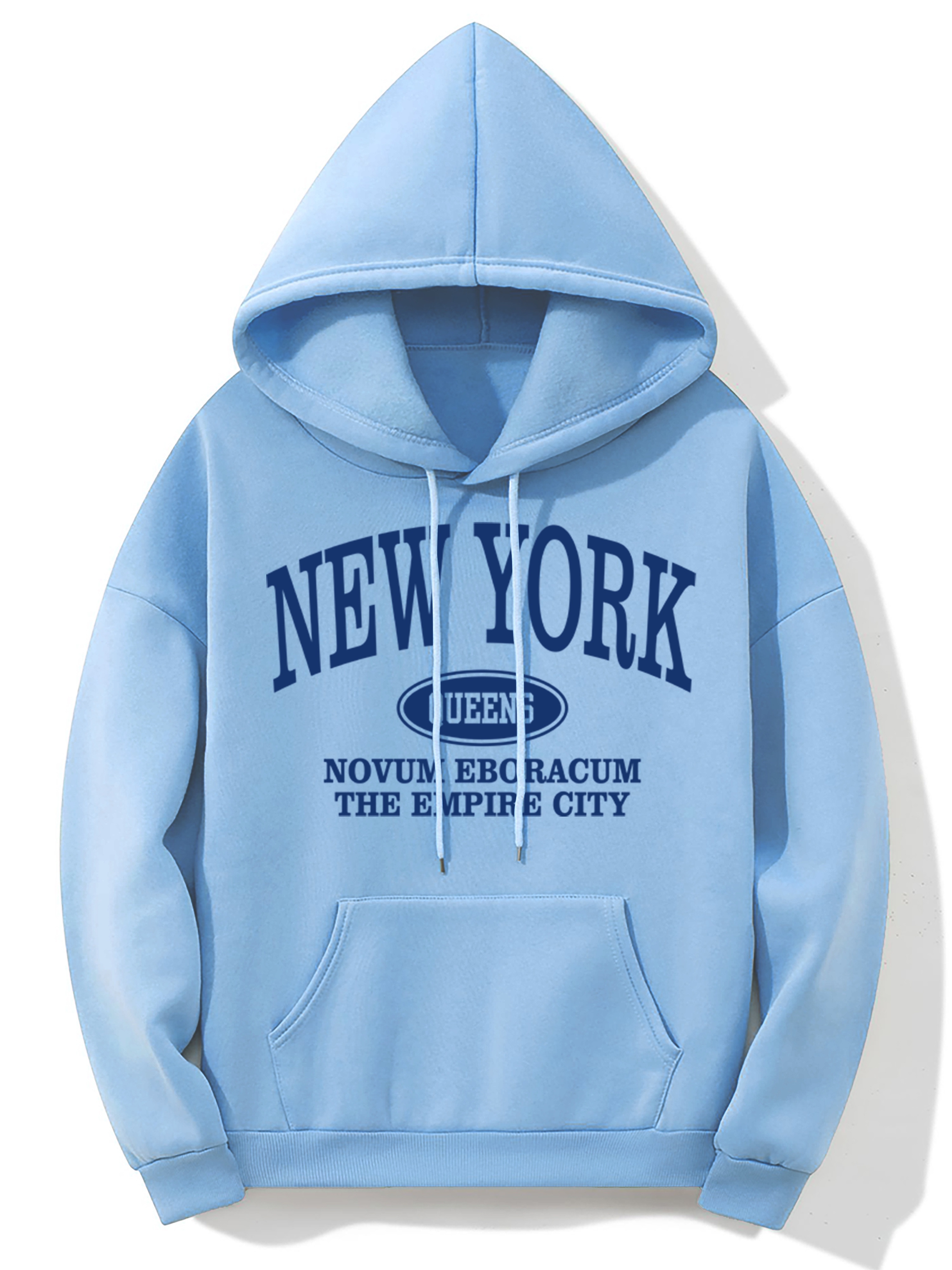 KN Karen Neuburger Womens L Large Blue Hoodie Sweatshirt Cotton Full Zip  Pockets 