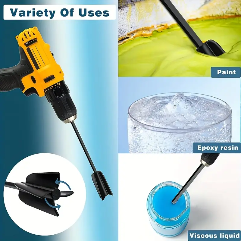 Small Drill Attachment Paddle for Epoxy Resin Stirring Mixing