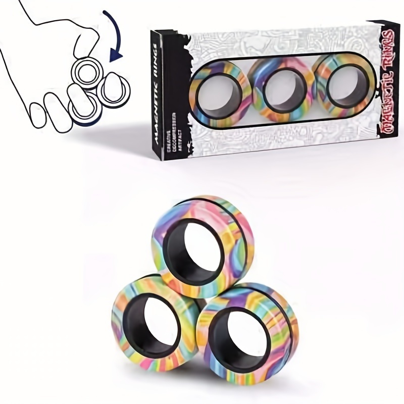 Decompression Ring Ring Fidget Magnet Toys - Temu