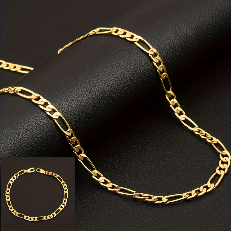 E-shop Halskette und, 2-teiliges/Set, Mode Romantische Goldene Herren Damen Halskette Schmuck Geschenkset