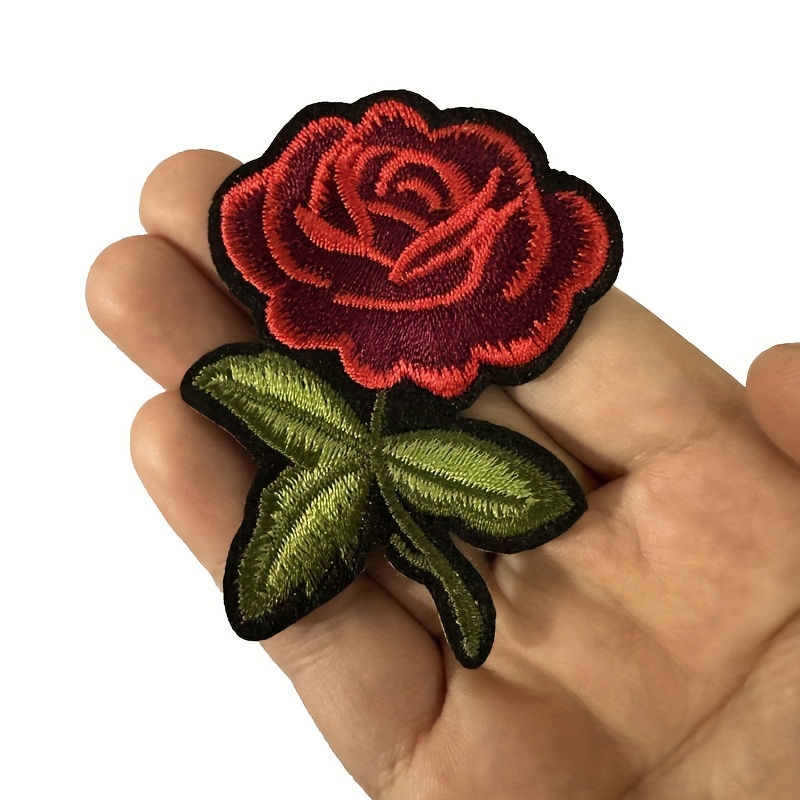 Embroidery Label Embroidery Stickers Accessories Roses Sea - Temu