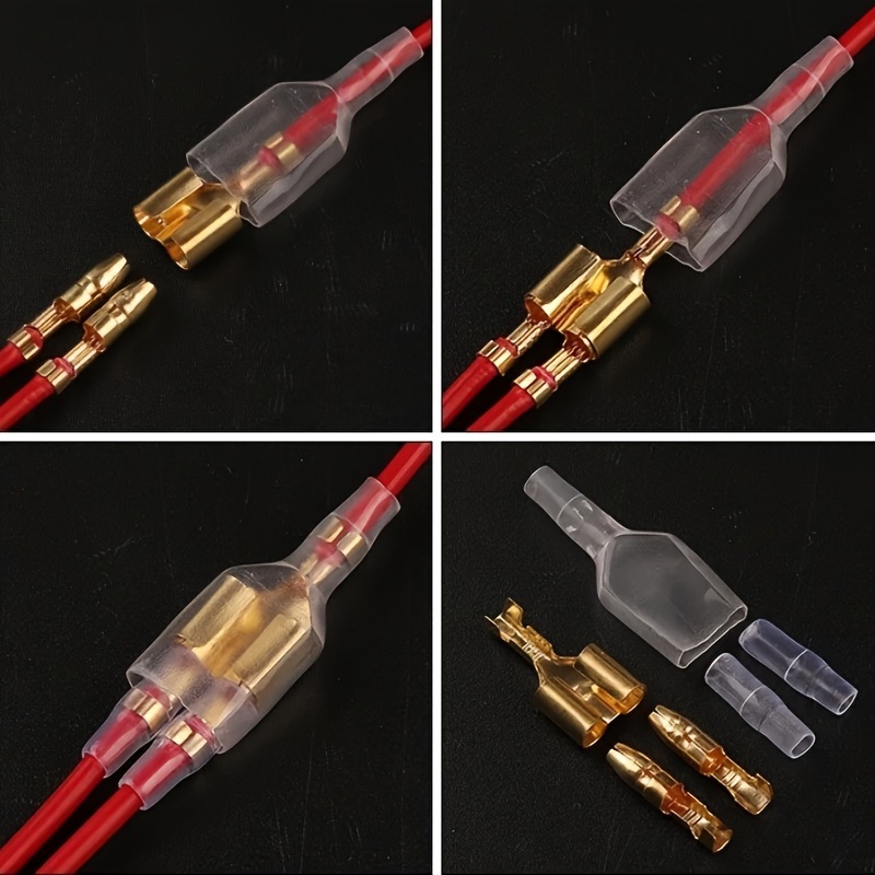 1 2 Male Female Terminals Bullet Terminals Wire Connector - Temu