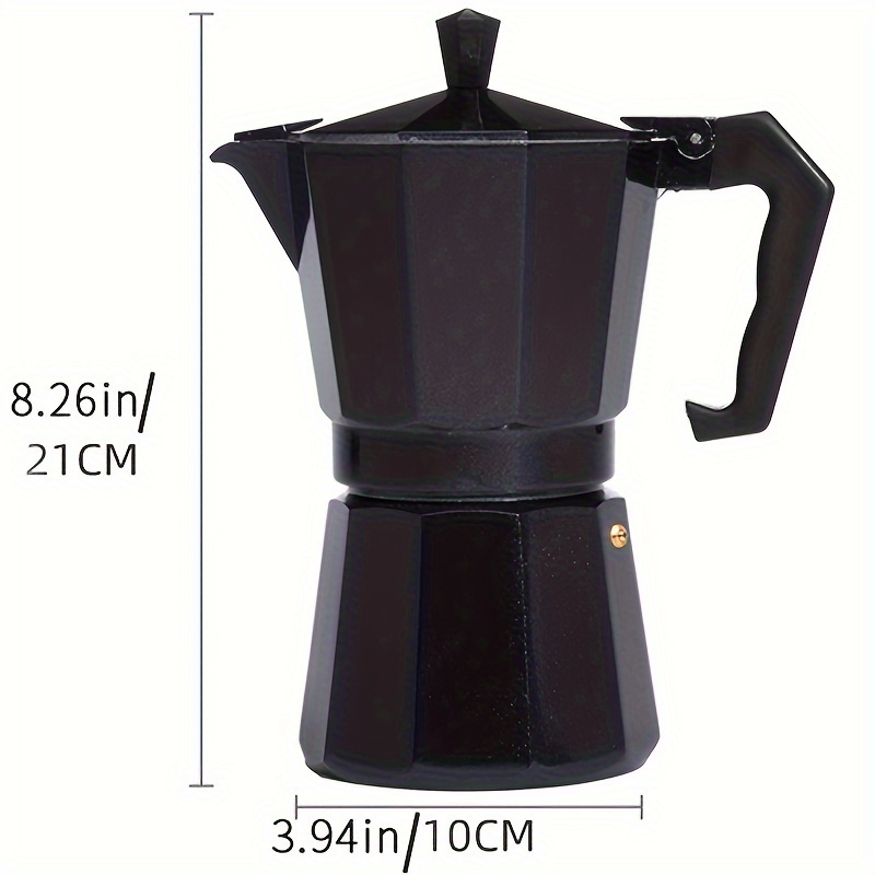 Black Moka Pot (Greca) Coffee Maker