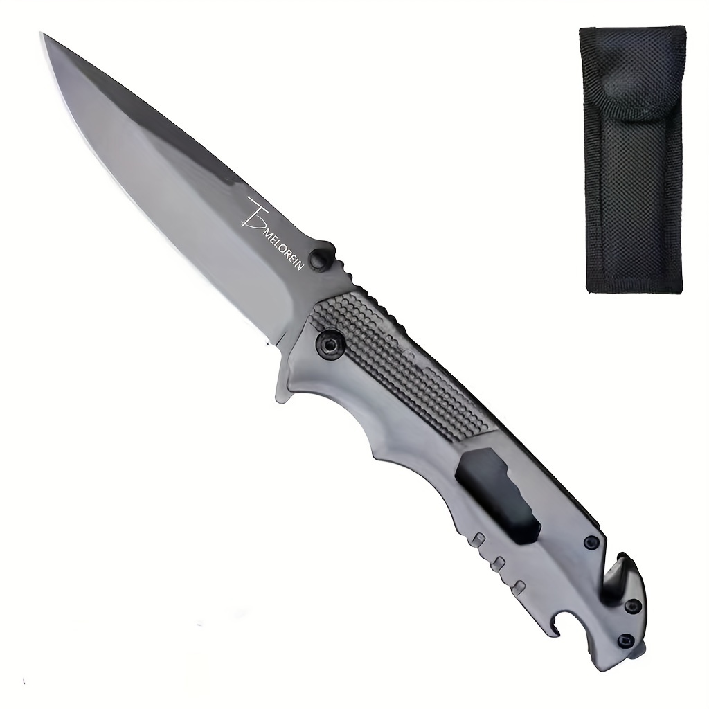 High Hardness Tungsten Steel Pocket Knife Stainless Steel Indonesian  Outdoor Survival Training Folding Knife