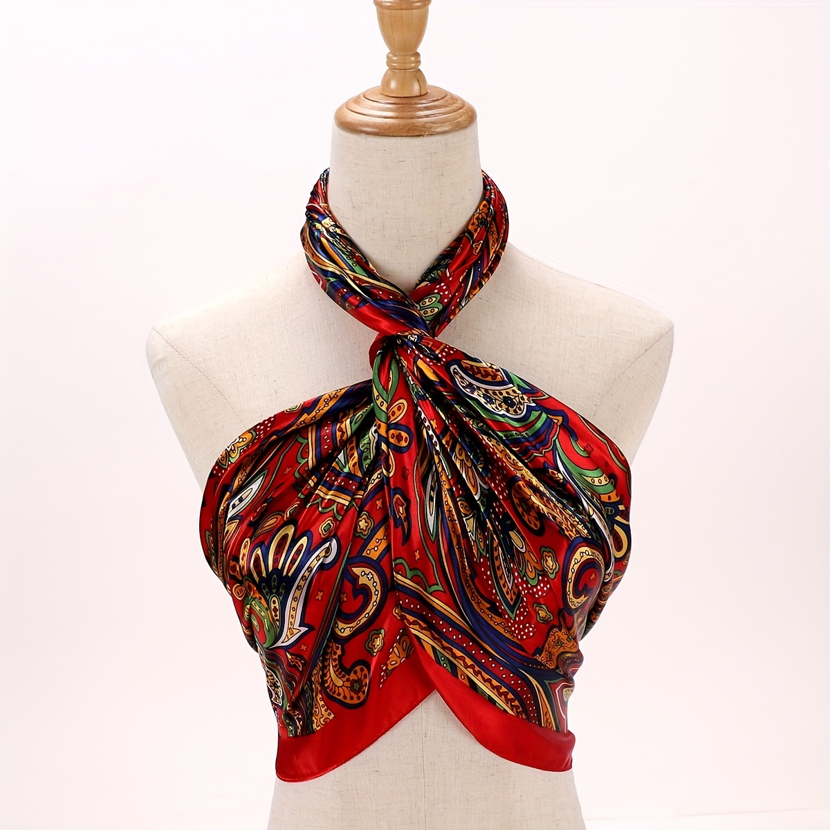 Bandana Nera Stampa Paisley Semplice Classico Foulard - Temu