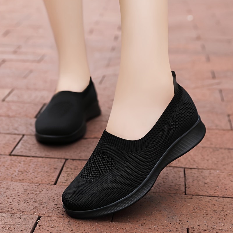 Knit Weaving Slip-on Walking Shoes for Women