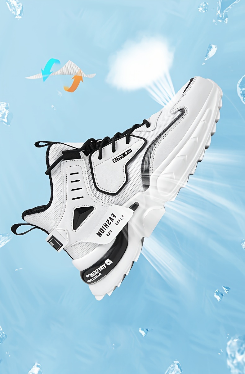 Zapatillas Chunky de Moda para Hombre - Duraderas y Absorbentes de Impactos - Cómodas con Diseño Antideslizante y Cordones para Aventuras al Aire Libre - Ideales para el Uso Diario de los Hombres