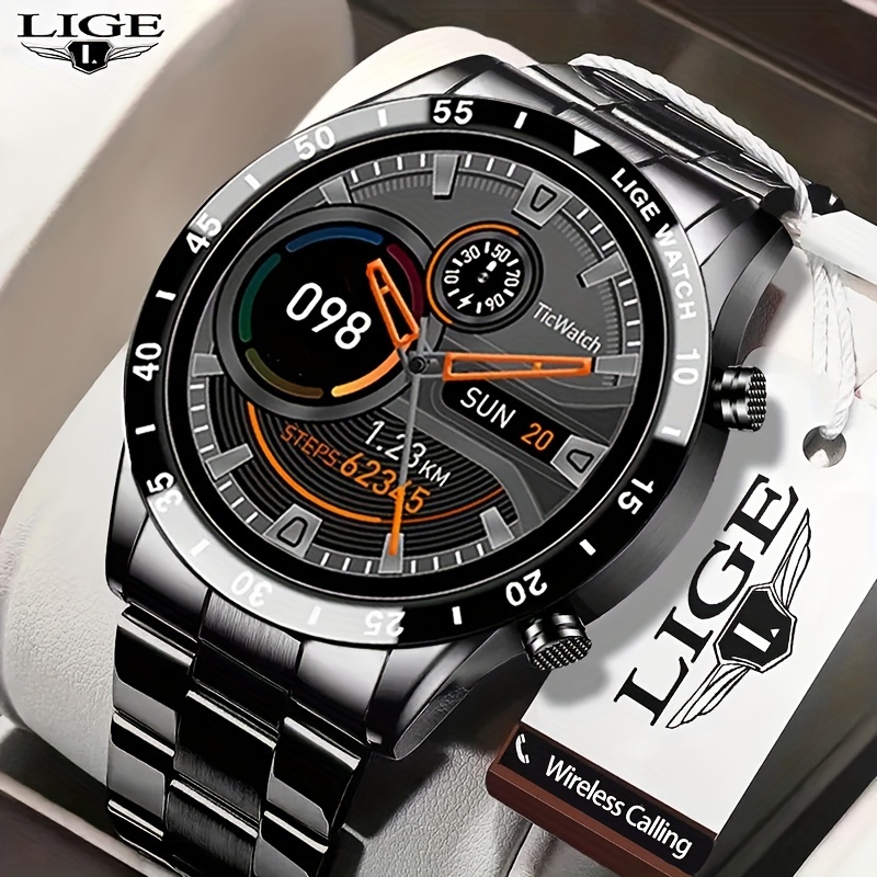 Lige Nfc Smart Watch Answer Calls Waterproof Watches Dial - Temu